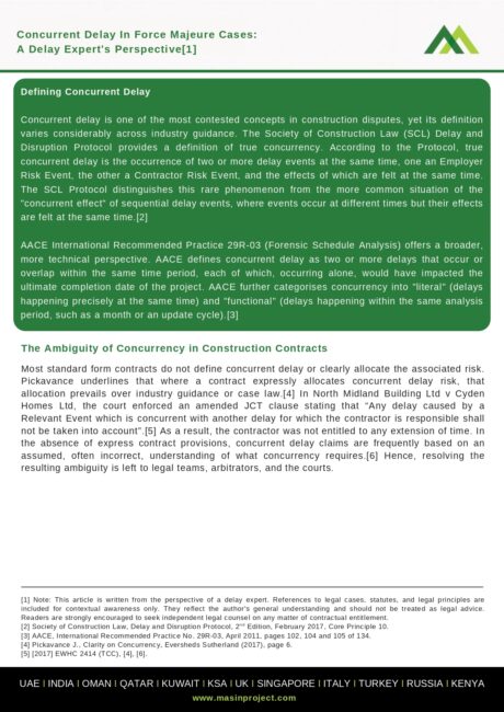CONCURRENT DELAY IN FORCE MAJEURE CASES A Delay Expert's Perspective_page-0002 (2)