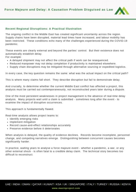 Force Majeure and Delay A Causation Problem Disguised as Law_page-0003